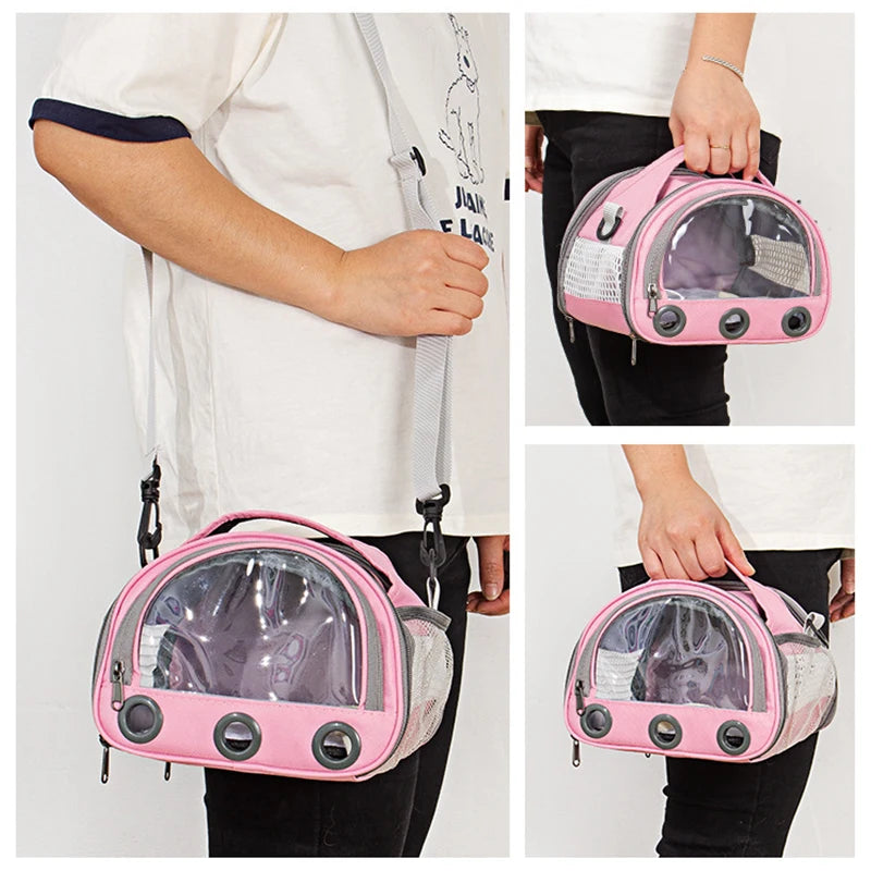 Portable Cat Carrier Bag Pet Cat Dog Bird Rabbit  Travel Bags Breathable Mesh Outdoor Tent Carrier Outgoing Pets Handbag