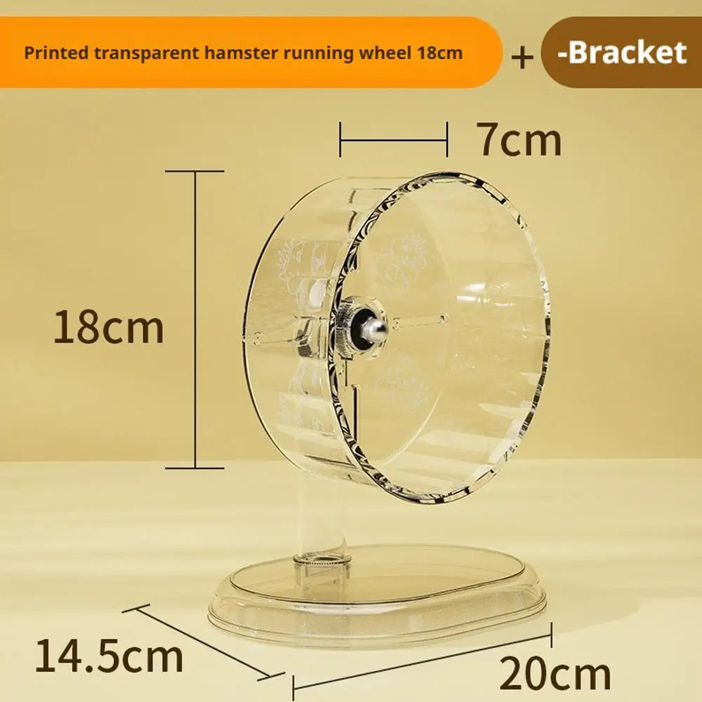 Hamster Transparent Running Wheel Toy For Hamster Quiet Running Exercise Toy Easy To Disassemble And Clean Pets Accessories