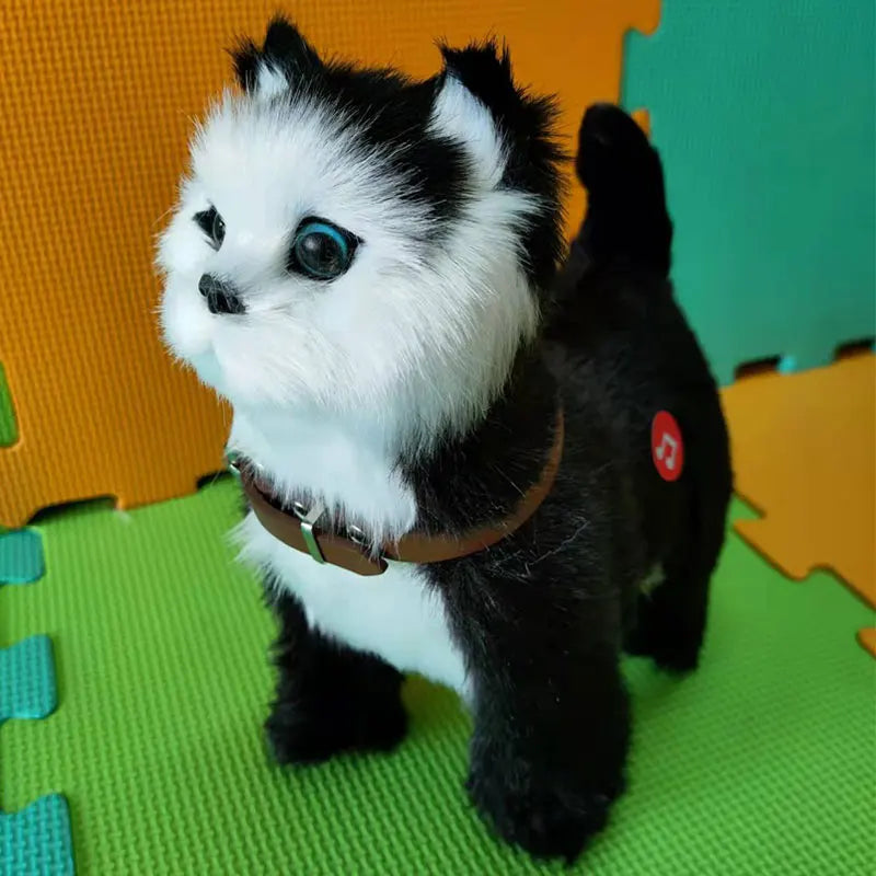 Electronic Cat Robot Dog Toy Electronic Plush Animal Pet Toy Singing Songs Walk Mew Leash Kitten Toys For Children Birthday Gift