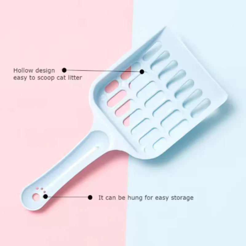 New Pet Litter Shovel Candy Color High Appearance Horizontal Handle Cat Toilet Shovel Poop Pickup Cat Cleaning Supplies