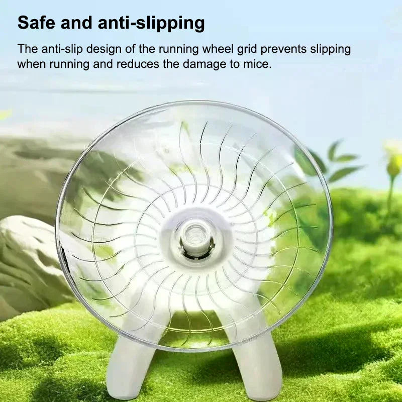 Hamster Running Disc Toy Sport Running Silent Transparent Small Pet Rotatory Jogging Wheel Wheel Toys Pet Hamster Cage Supplies