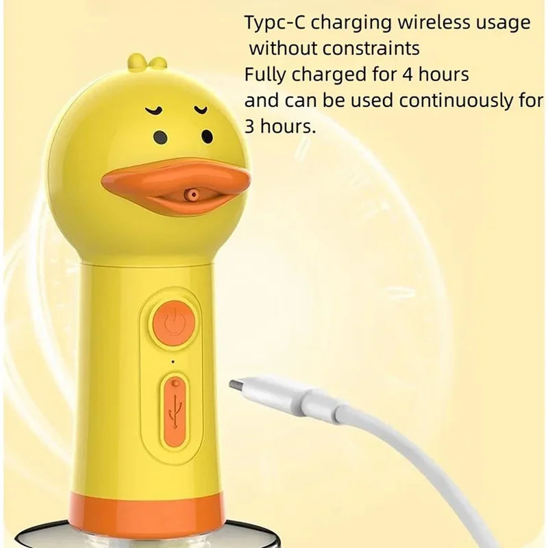 Electric Dog Shampoo Dispenser Shampoo Sprayer Little Yellow Duck Shampoo Foamer Pet Foaming Soap Dispenser Pets Bathing Bubbler