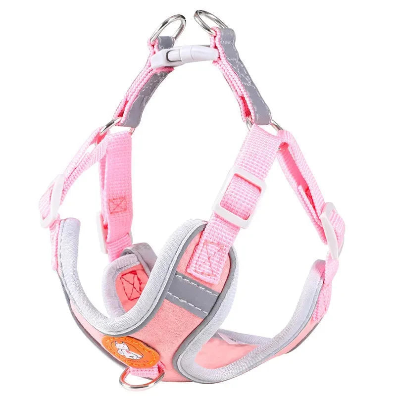 Dog Harness Leash Set Reflective Adjustable Dog Collar Dog Leash Small and Medium Dog Accessories Puppy Harness Pomeranian