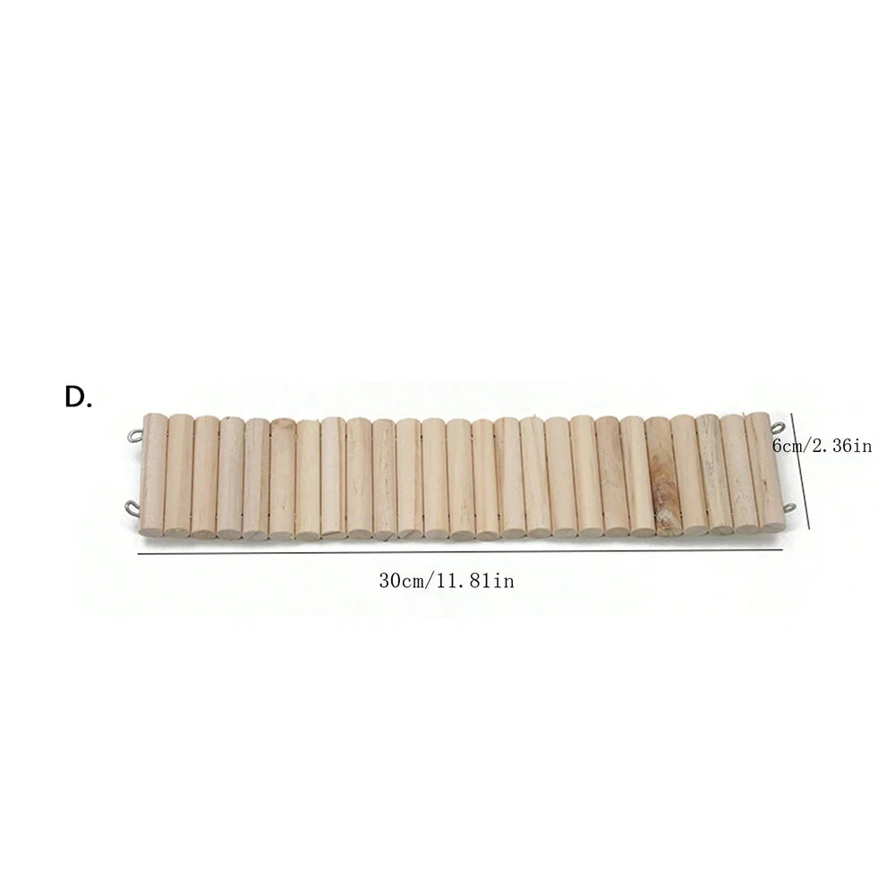 NatureNest Hamster Wooden Walls And Bridge Enrichment Natural Wood Texture Encourages Exploration And Nesting