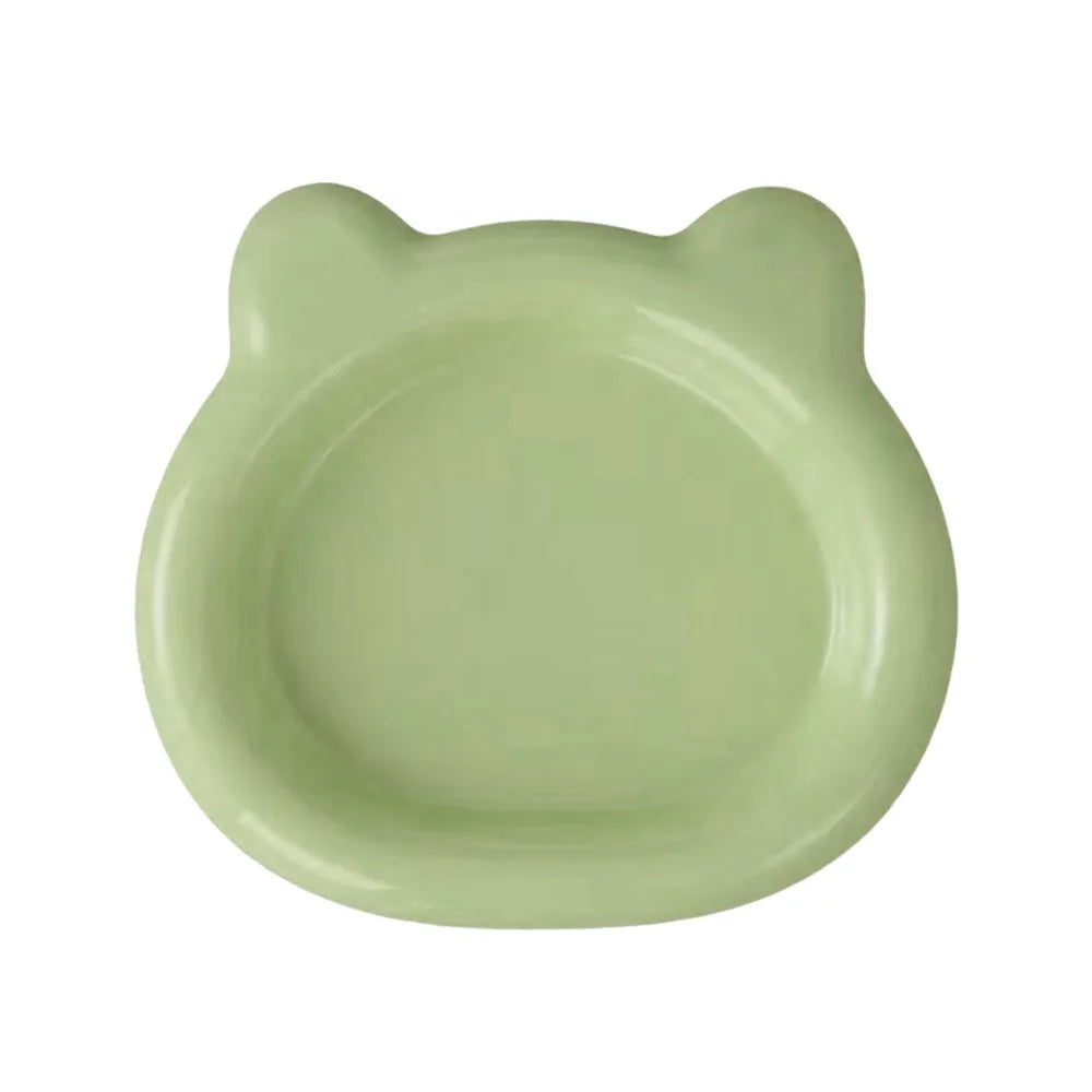 Durable Plastic PP Cat Bowls Cute Ins Kitten Bowl Little Bear Pet Supplies for Puppy Cat Home & Garden