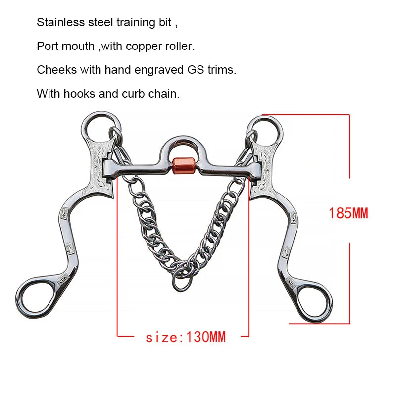 Title (SEO, ≤40 chars): Horse Bit Snaffle Gag for Training