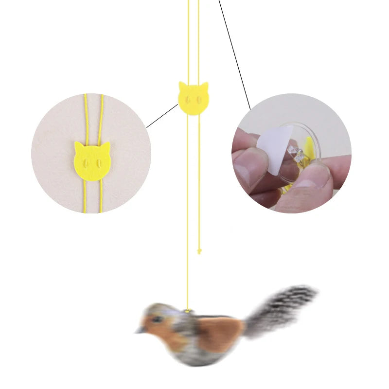 Plush simulated call bird cat toy cat self-sexual sound toy bird teasing cat sticks to resist biting pet toy