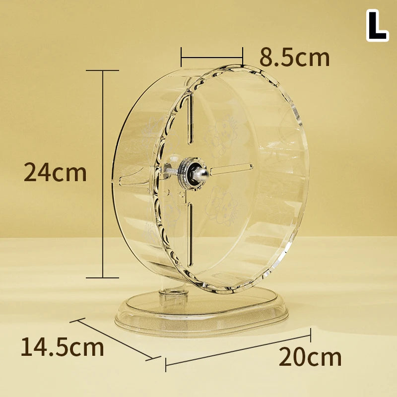 Hamster Cage Wheel Hamster Exercise Wheel Acrylic Transparent Prevent Slip Versatile Easy To Clean With Stand For Hamster Cage