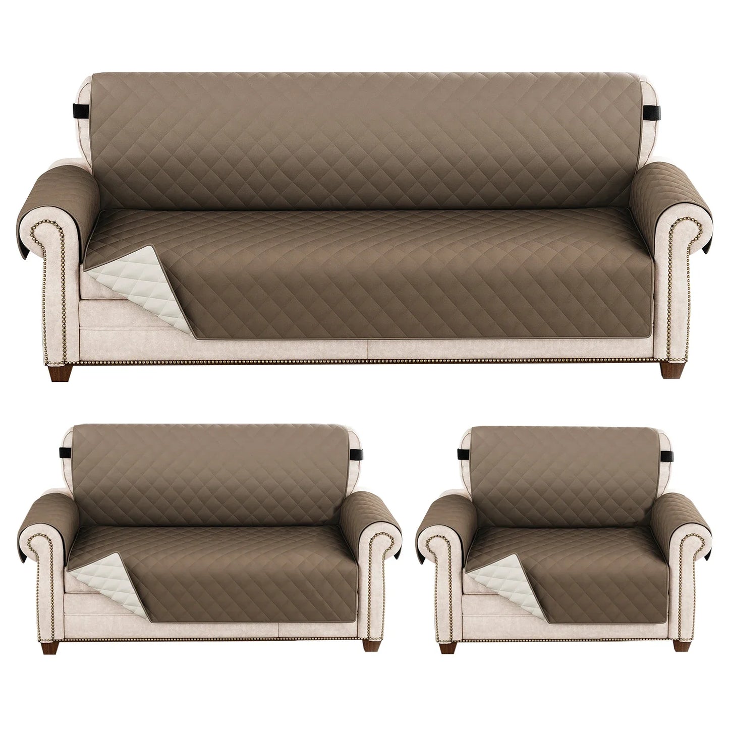 1pc Waterproof Sofa Cover Quilted Anti-wear Couch Covers for Dog Pet Kids Recliner Armchair Furniture 1/2/3/4 Seater Protect