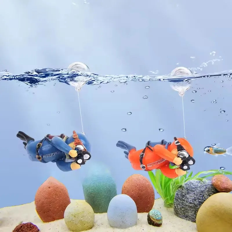 Fish Tank Decorations Aquarium Accessories Floating Diver Aquarium Ornaments Small Floating Ball Aquarium Accessories