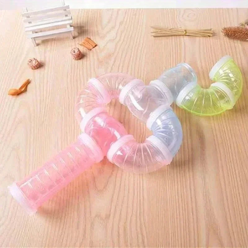 Hamster Plastic Tube DIY External Bathroom Maze Tunnel Small Pet Toy 5.5CM For Golden Hamsters Suitable Household Pet Supplies