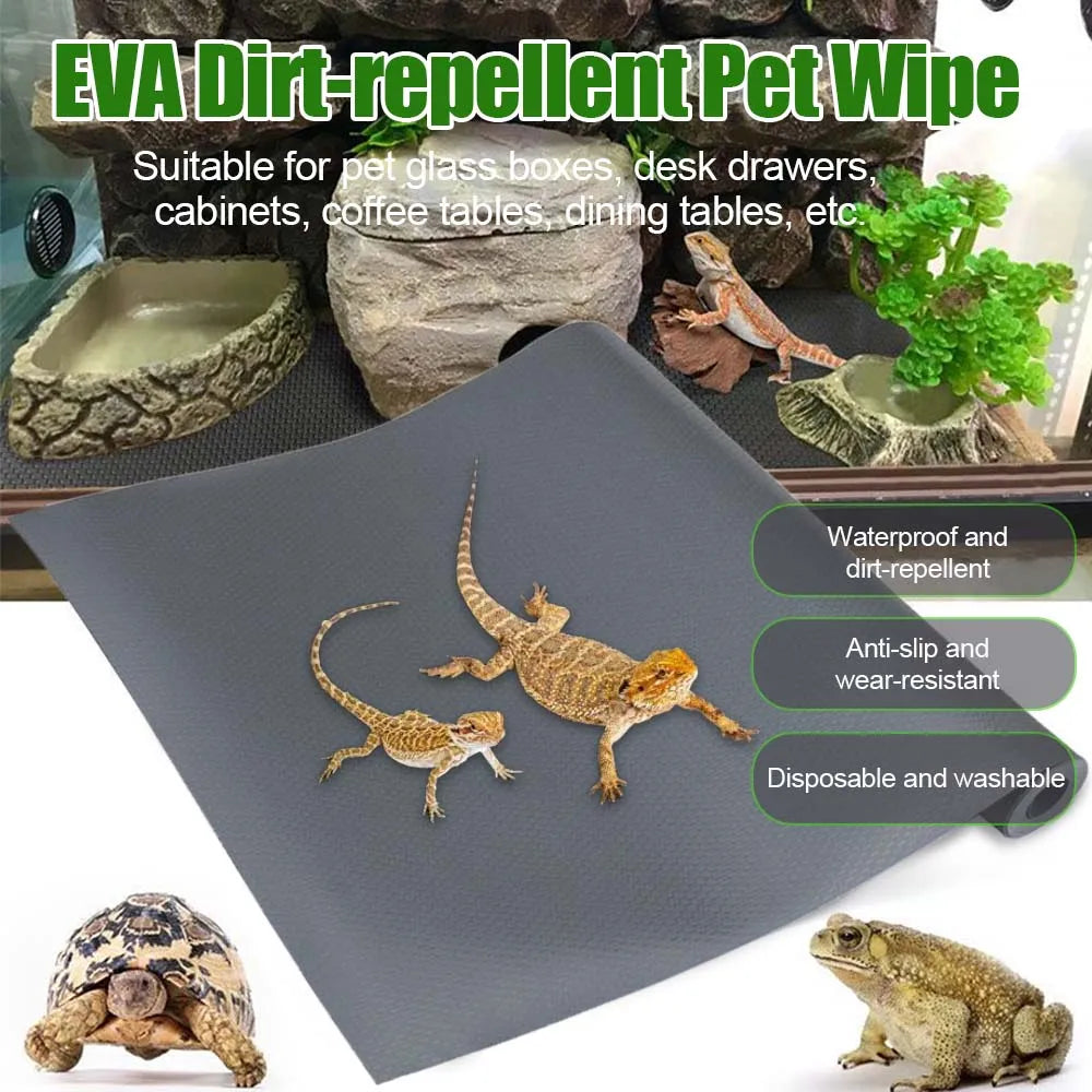 Reptile Carpet Reptile Tank Accessories Habitat Soft Aquascape Pad Reptile Mat for Snake Tortoise Chameleon Bearded Dragon