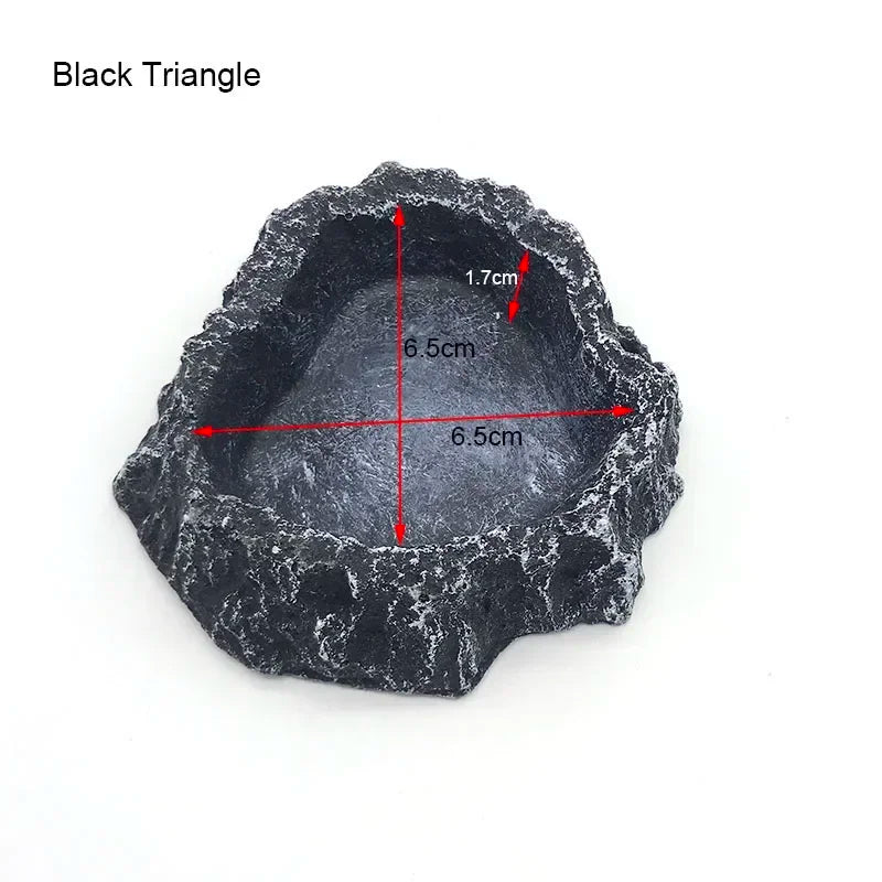 Pet Reptile Feeder Bowl Resin Aquarium Basin Food Water Pot Reptile Turtle Tortoise Scorpion Lizard Crabs Supplies Dropshipping
