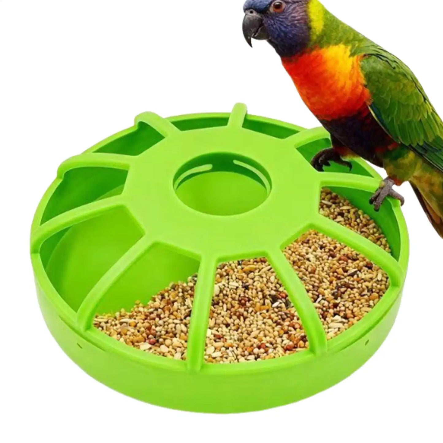 Poultry food dispenser Chicken Food Dispenser Round Spill Proof Non Slip Feeding Chicken Coop Feeder splash-proof food box