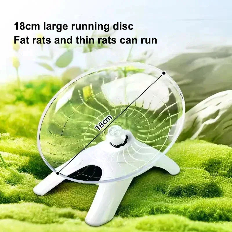 Hamster Running Disc Toy Sport Running Silent Transparent Small Pet Rotatory Jogging Wheel Wheel Toys Pet Hamster Cage Supplies