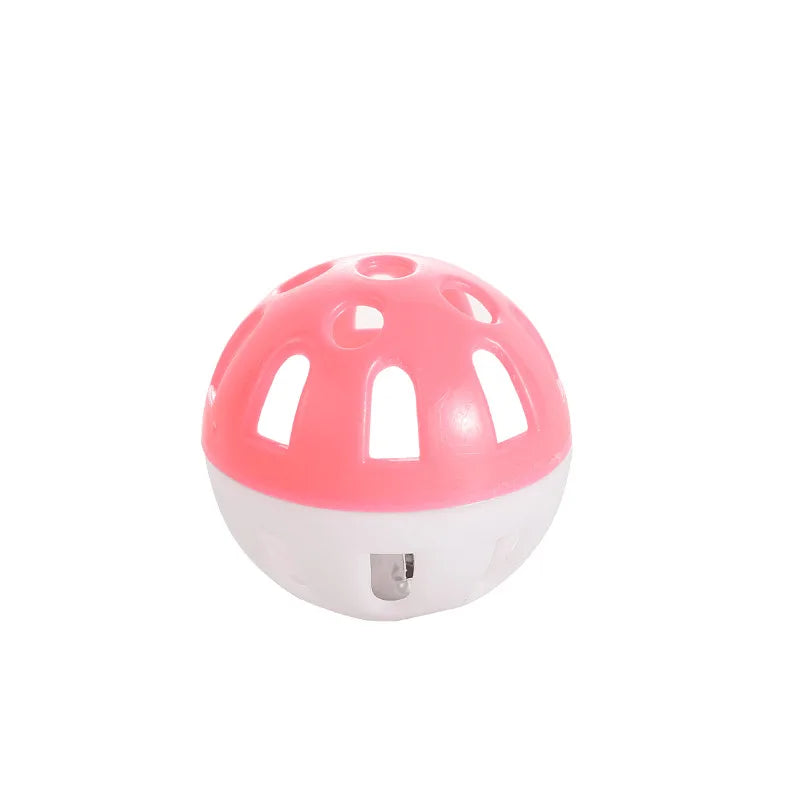 Random Colorful Bird Jingle Bell Plastic Balls Interactive Funny Plastic Jingle Ball Kitten Training Toy Pet Toy Accessory