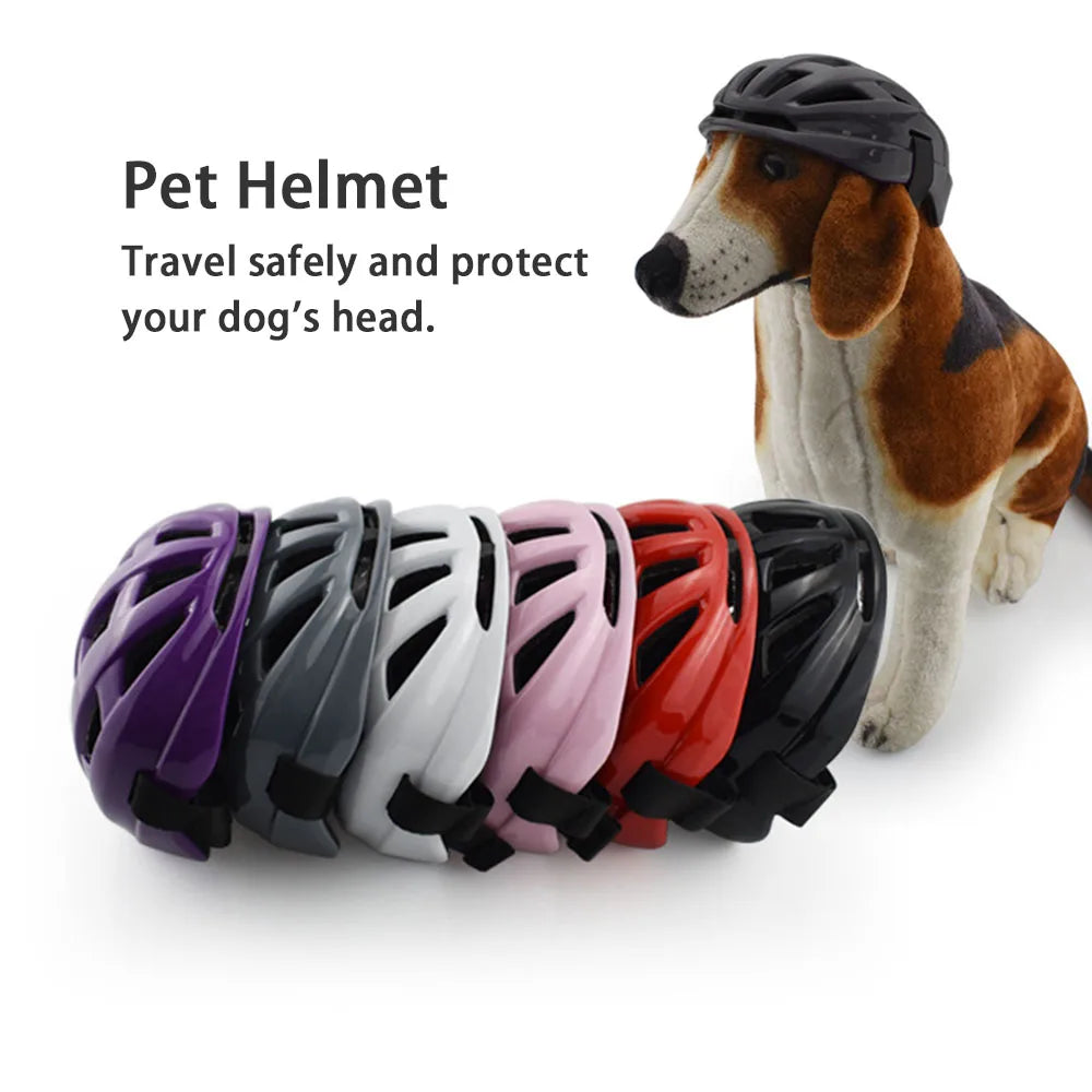 Dog Safety Helmet - ABS Adjustable Pet Helmet for Outdoor Campping Activities/Motorcycle/Bike Pet Supplies