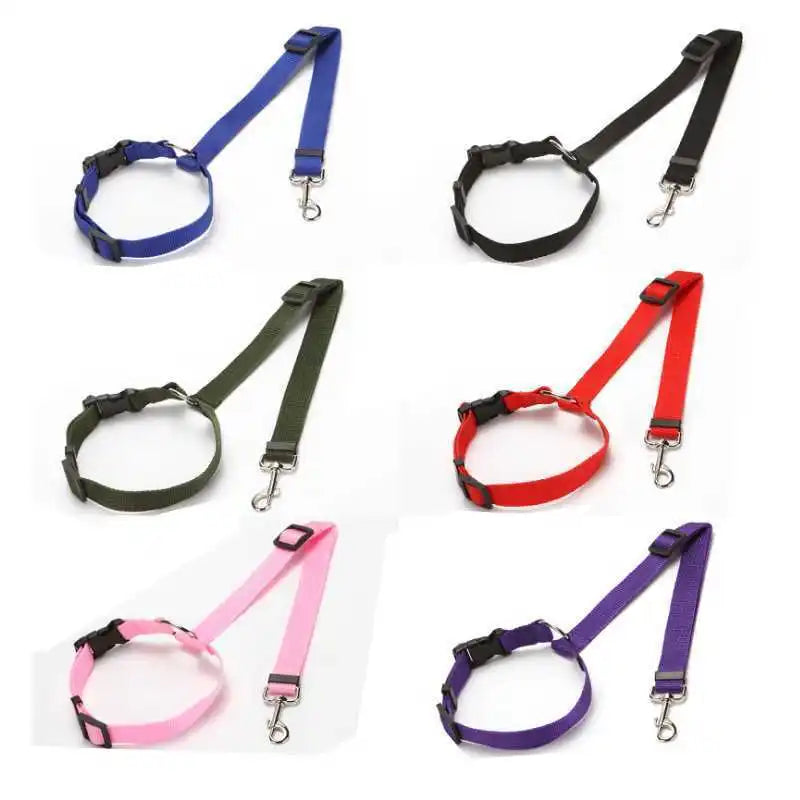 1PC Adjustable Pet Dog And Cat Seat Belt Safety Rope Car Headrest Restraint for Small Dogs Car Seat Belt Accessories