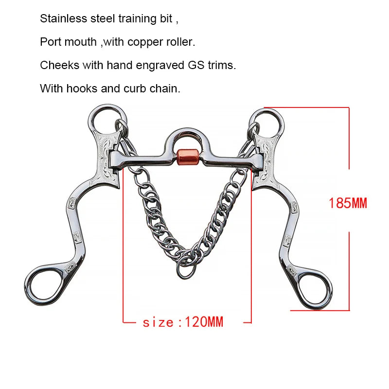 Title (SEO, ≤40 chars): Horse Bit Snaffle Gag for Training