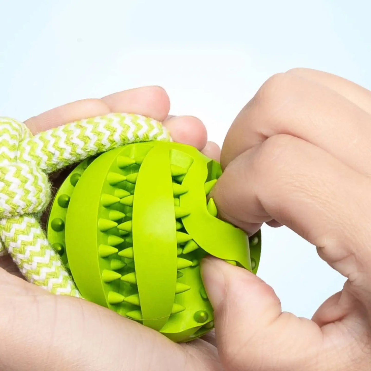 Interactive Dog Treat Ball with Rope
