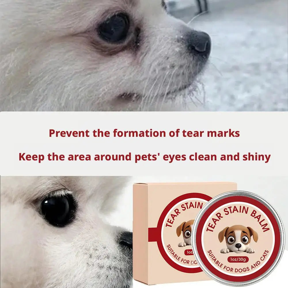 Pet Lacrimal Gland Cleaning Cream,Soothing Skin Isolating Tears Preventing Pigmentation Cat Dog Universal Tear Stain Balm Care