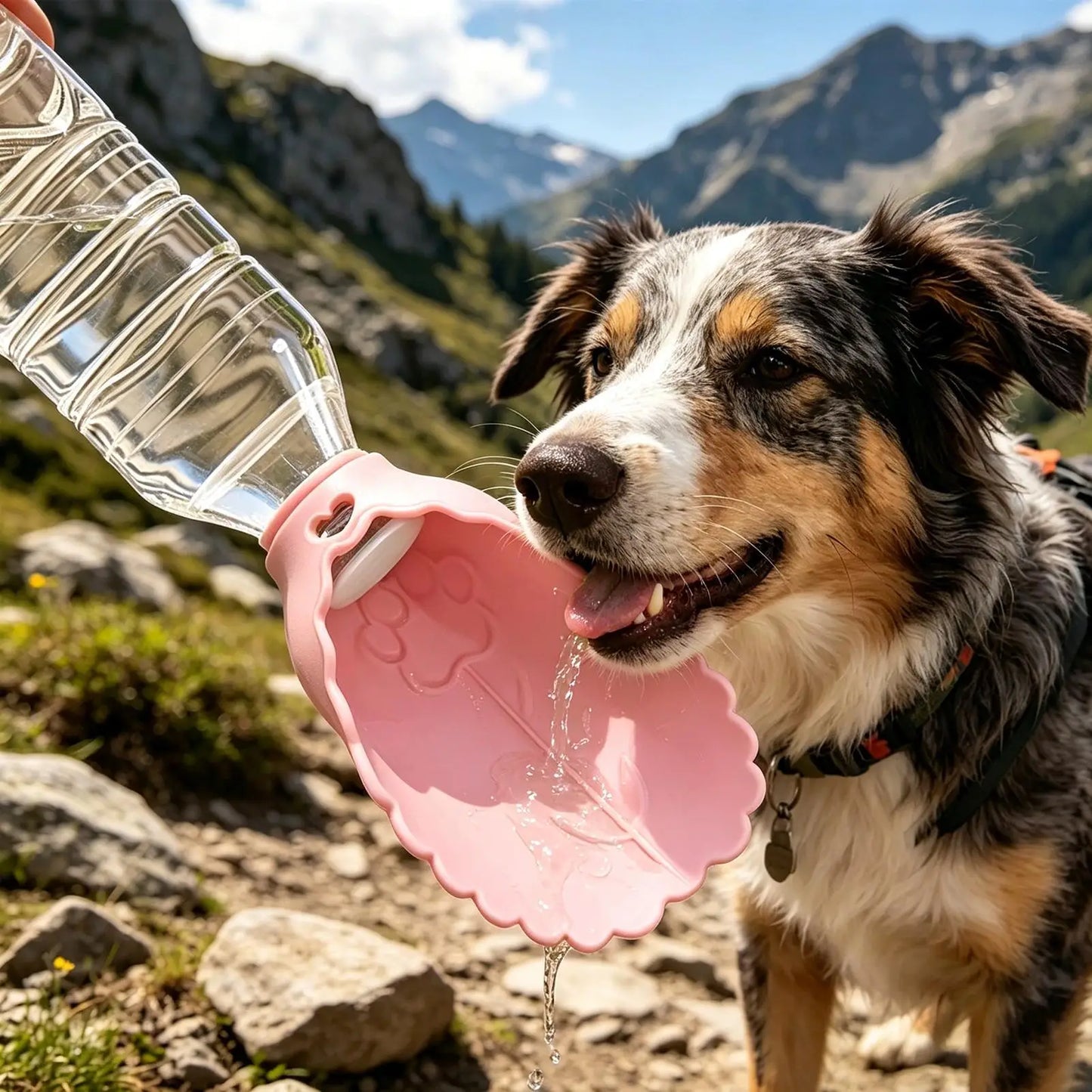 Pet Water Bottle Portable Outdoor Dog Cat Travel Drinking Bowl Foldable Water Dispenser Interchangeable Bottle Pet supplies