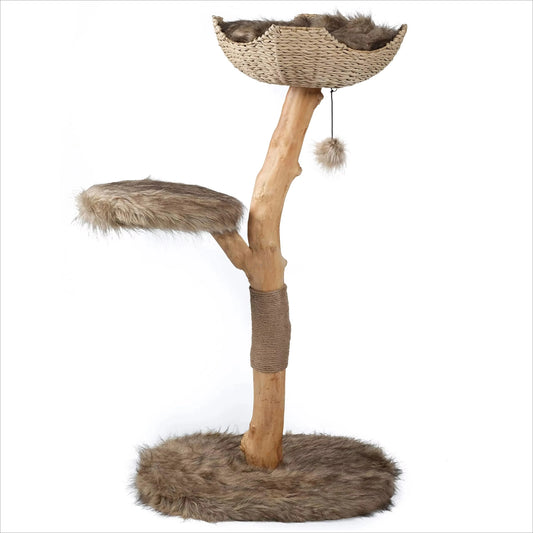 Wholesale Sisal Pet Supplies Cat Tree Sisal  Climbing Frame Wooden Cat Climbing Tree Tower Wooden Floral Cat Tree