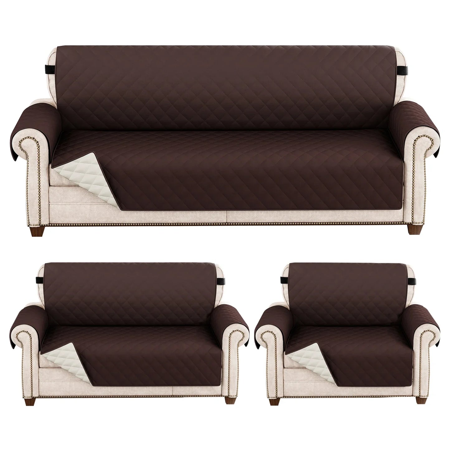 1pc Waterproof Sofa Cover Quilted Anti-wear Couch Covers for Dog Pet Kids Recliner Armchair Furniture 1/2/3/4 Seater Protect