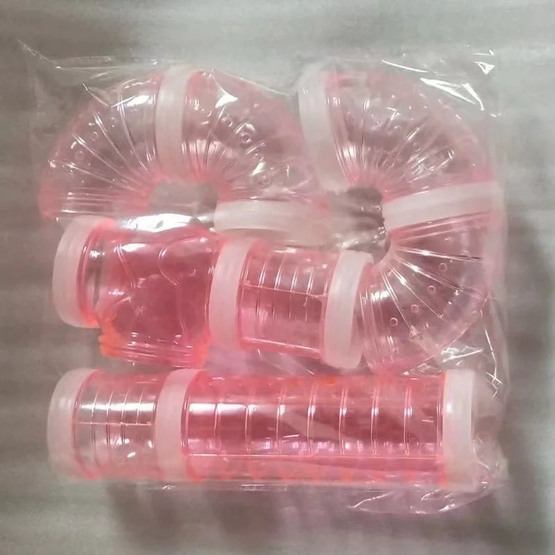Hamster Plastic Tube DIY External Bathroom Maze Tunnel Small Pet Toy 5.5CM For Golden Hamsters Suitable Household Pet Supplies
