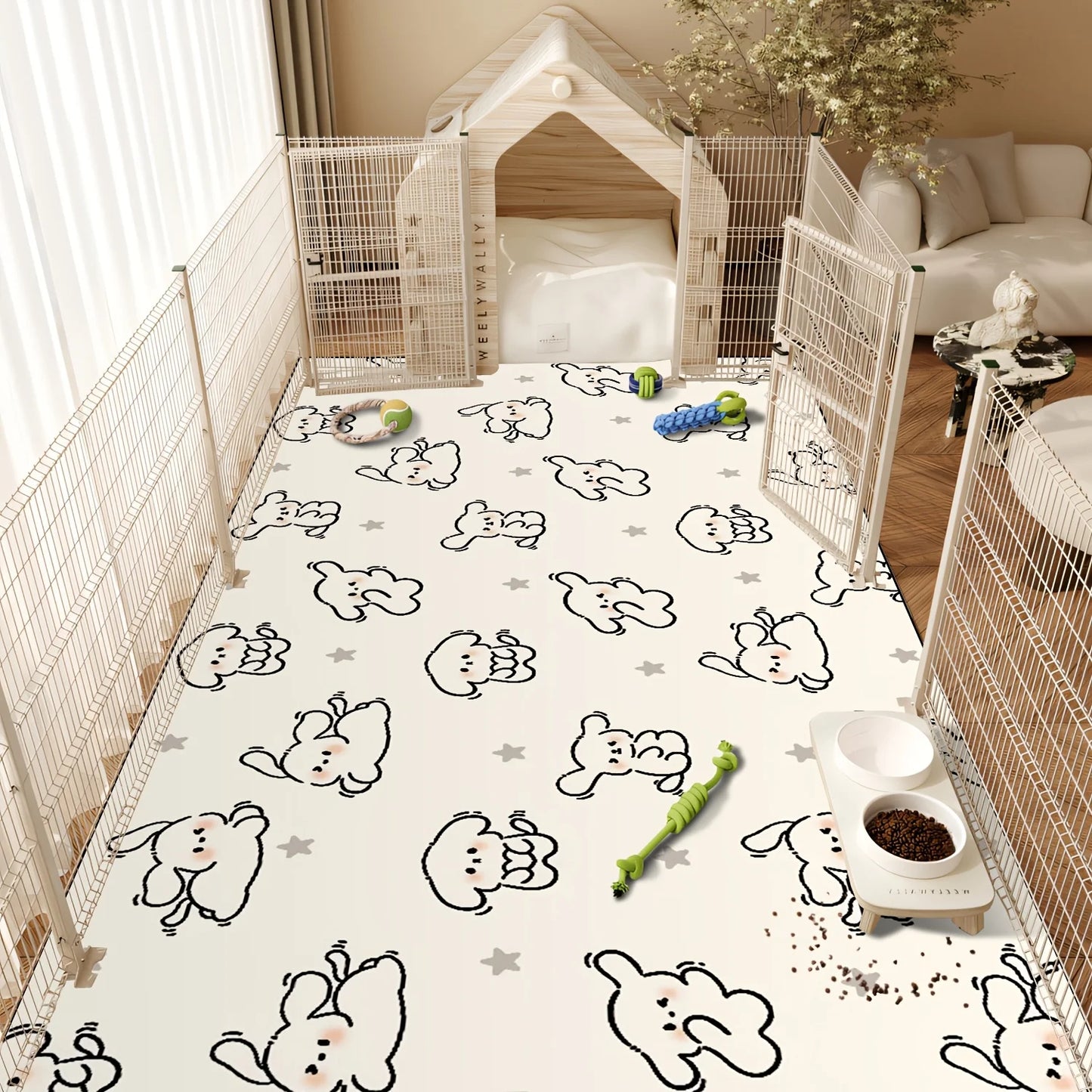 VIKAMA Pet-Specific Floor Mats, Anti-Slip Carpets For Dog Kennels, Fences, Dog Cages, Sleeping Mats, And Pet Feeding Mats