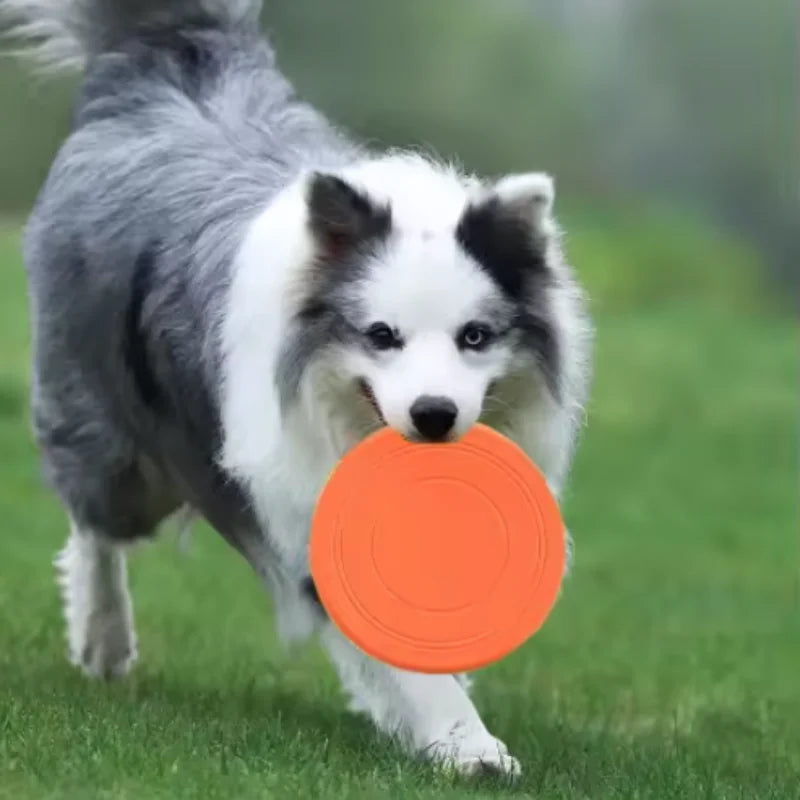 Interactive Silicone Flying Saucer Toy for Dogs And Cats Chew Resistant Flying Disc Pet Game Perfect for Puppy Training Fun