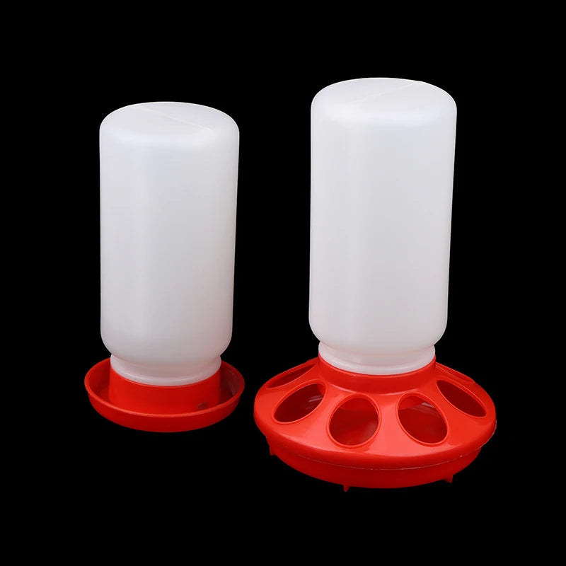 Plastic Poultry Feeder And Drinker Water Food Dispenser Automatic Chicken Birds Chick Waterer Feeding Bucket Container