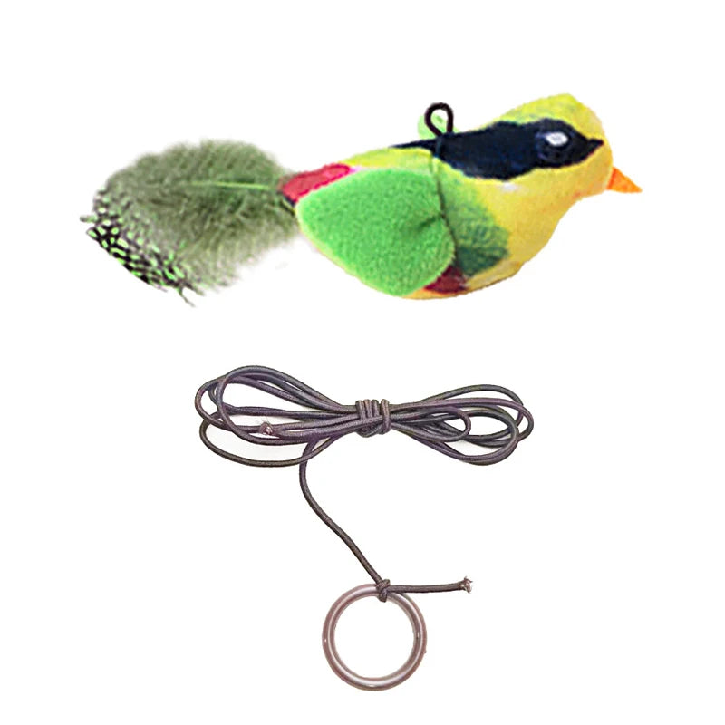 Plush simulated call bird cat toy cat self-sexual sound toy bird teasing cat sticks to resist biting pet toy