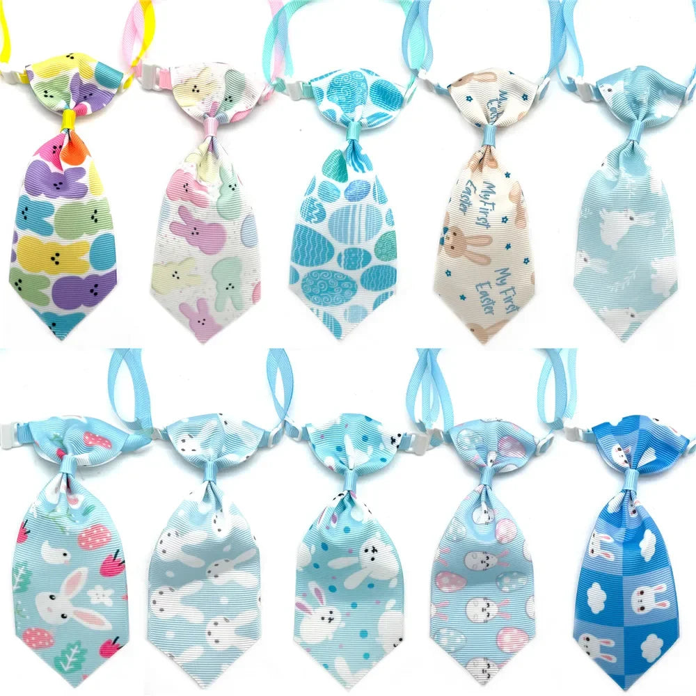30/50pcs Pet Puppy Dog Bow Ties Easter Rabbit Style Small Dog Bow Tie Accessories Puppy Collars Adjustable Necktie Pet Supplies