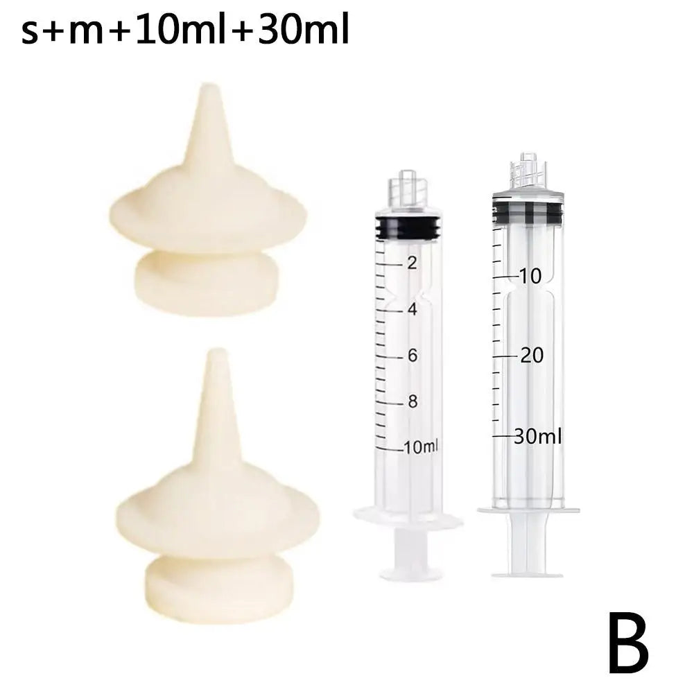 Pets Feeder Supplies Detachable Needle Tube Food Grade Soft Silicone Dogs Cats Feeding Device Newborn Pets Pacifier Syringe Set