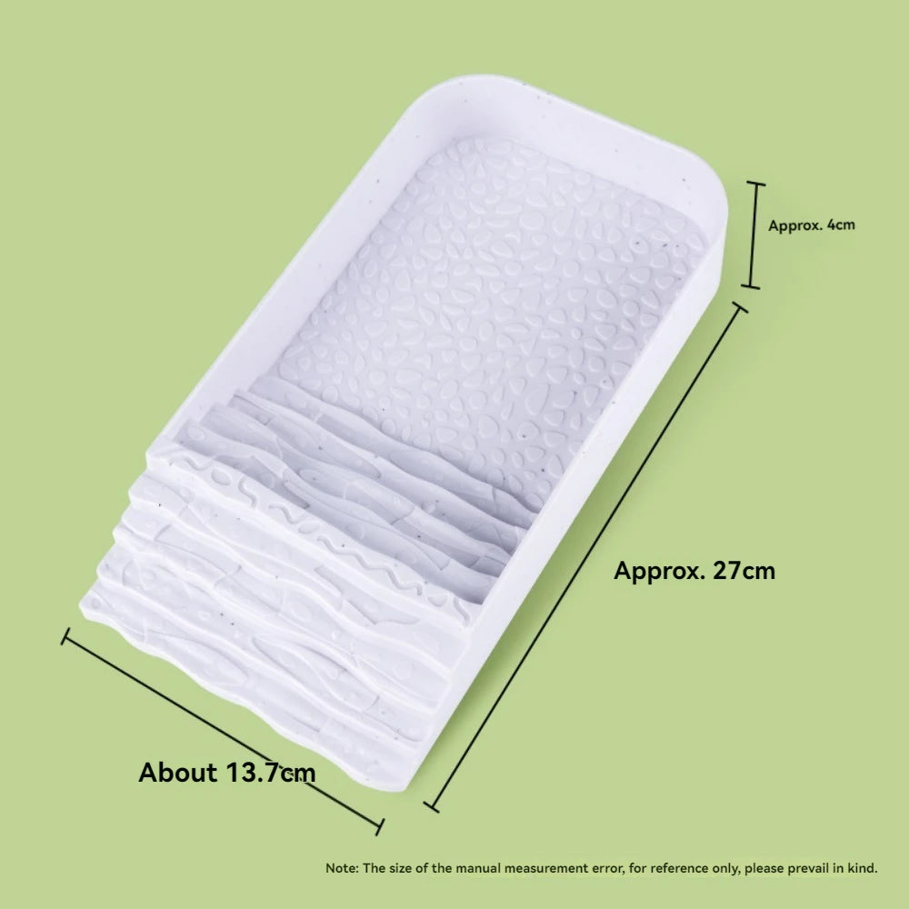 Reptile Bathing Pool Reptile Feeding Dish Water Bowl with Ramp Aquarium Ornament for Snake, Turtle, Bearded Dragon, Lizard Bath