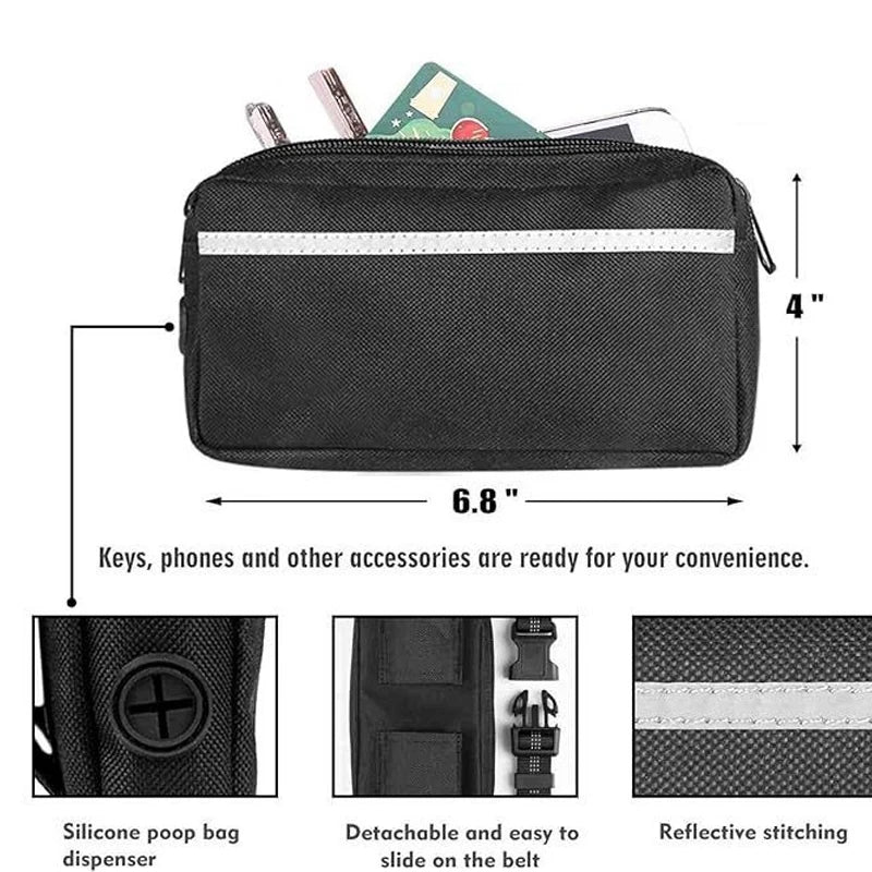 Multifunctional Sports Waist Bag Extended Hand Free Leash Adjustable for dog walking and leash pet running leash with waist bag