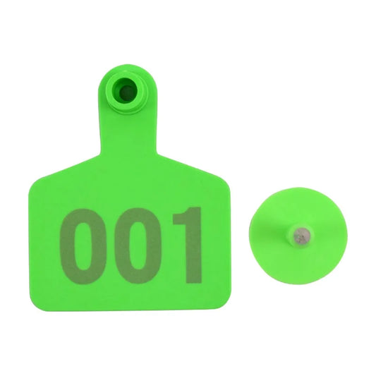100 Sets Livestock Cow Cattle TPU Ear Tag Signs With Word Ear Tags Typing Copper Head Earrings Farm Animal Identification Card