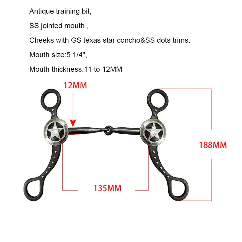 Title (SEO, ≤40 chars): Horse Bit Snaffle Gag for Training