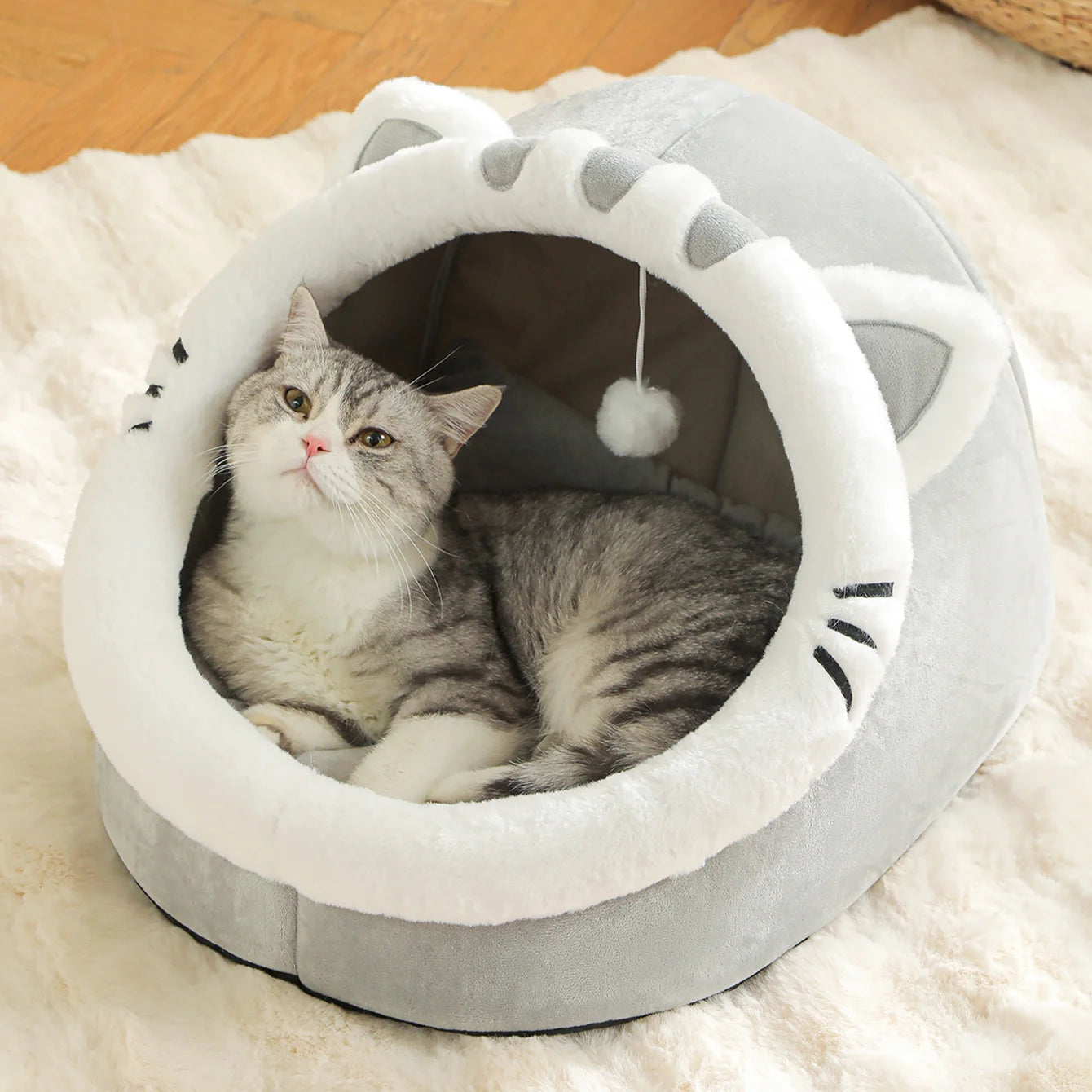 Four Season Universal Cat Bed Cat House Soft And Comfortable Pet Bed Puppy Sleeping Bag Pet Supplies Tent Habitats Basket House