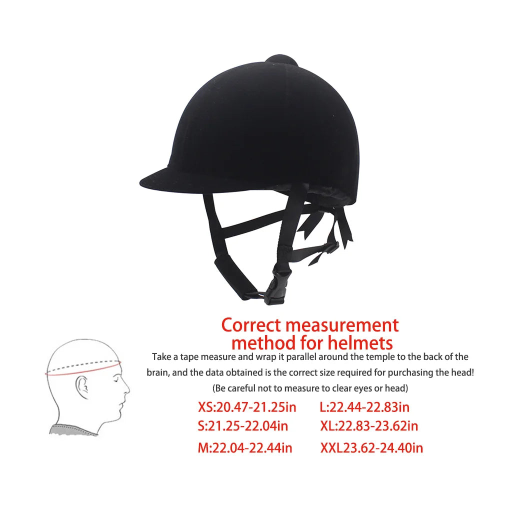 Equestrian Horse Riding Helmet Breathable Durable Half Cover Unisex Rider Outdoor Sports Adjustable Guard Children S