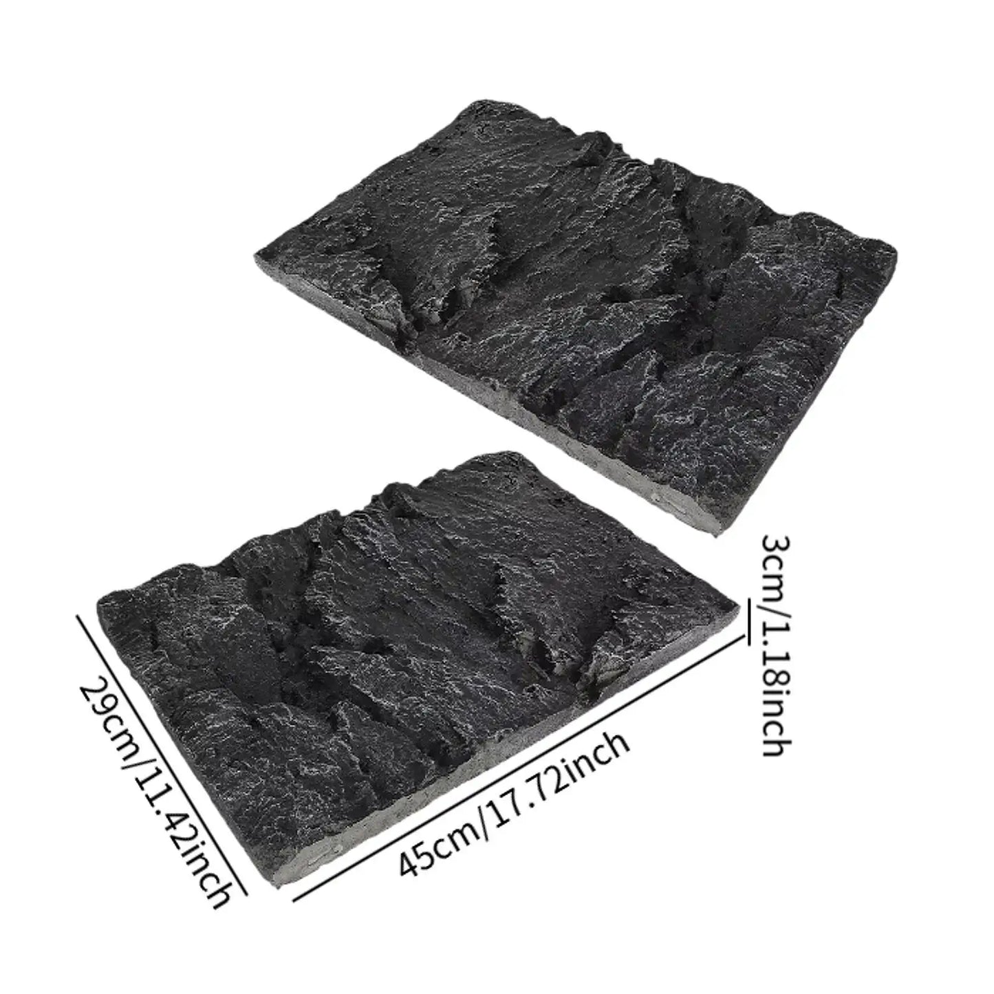 2x Reptile Tank Background Board, Tank Decorative Backdrop, Wall Backdrop Stone Aquarium Background for Tree Frogs Leopard Gecko