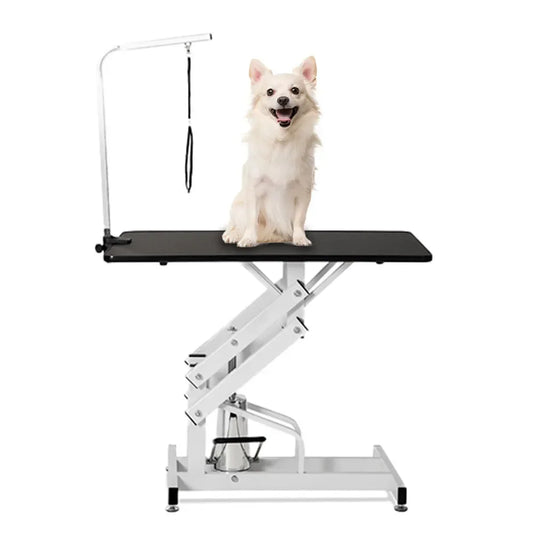 304 Stainless Steel Pet Supplies Hydraumatic Cross Lifting Pet Grooming Table for Large Dogs