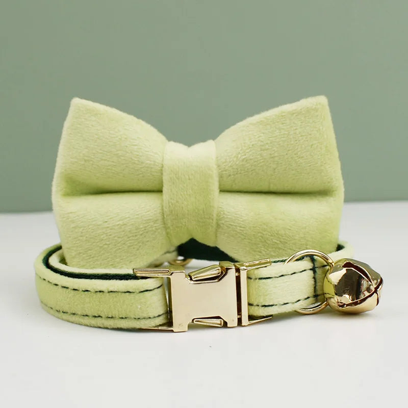 Title (SEO, ≤60 chars): Velvet Cat Collar With Bowknot And Breakaway Adjustable