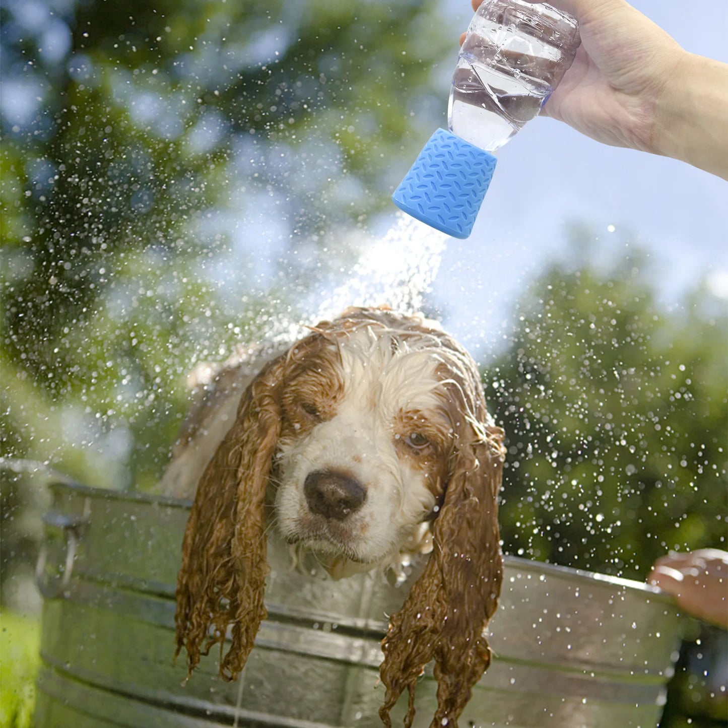 Pet Shower Silicone Portable Pet Shower Head Outdoor Cat and Dog Shower Cleaning Supplies Portable Pet Shower Watering plants