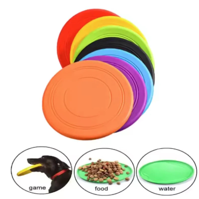 Interactive Silicone Flying Saucer Toy for Dogs And Cats Chew Resistant Flying Disc Pet Game Perfect for Puppy Training Fun