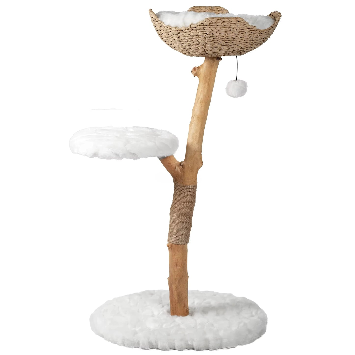 Wholesale Sisal Pet Supplies Cat Tree Sisal  Climbing Frame Wooden Cat Climbing Tree Tower Wooden Floral Cat Tree