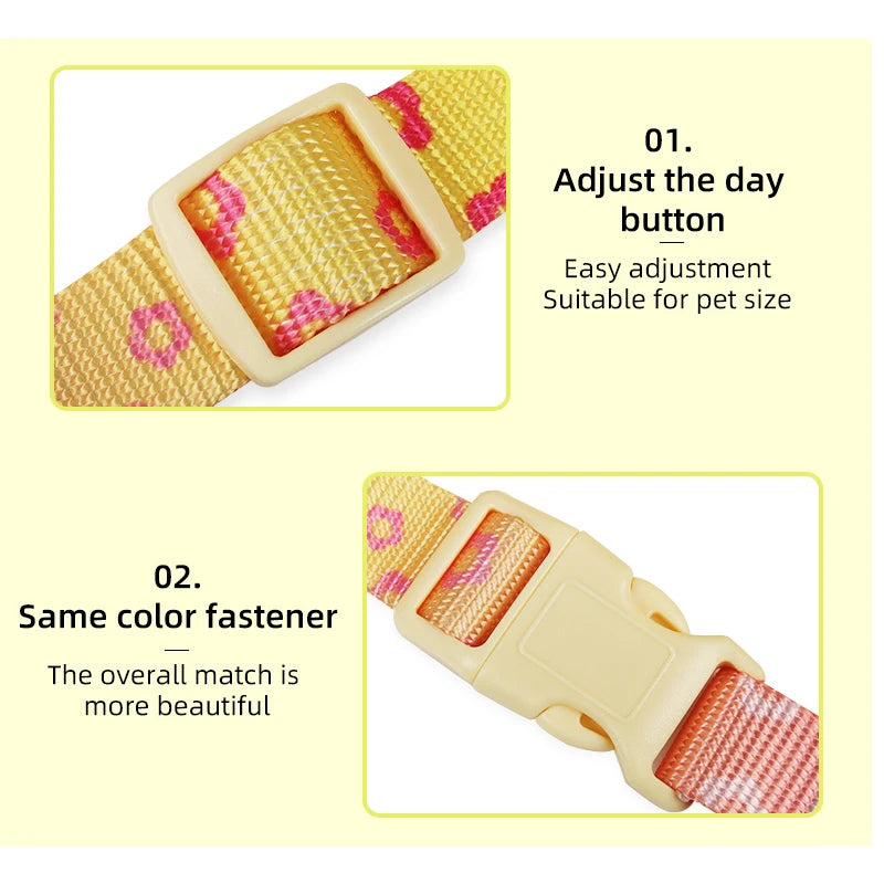 OODUDUOO Dog Harness and Leash Set Adjustable Pet Harness Vest For Small Medium Dogs Pet Collar Dog Chest Strap Outdoor Supplies