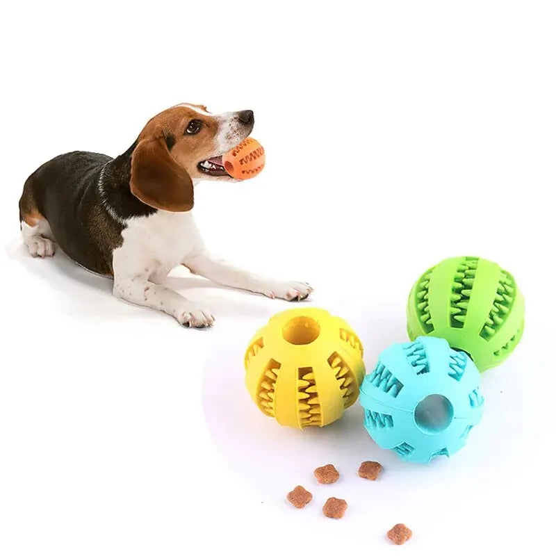 PetPeak Dog Toy Ball Non Toxic Bite Resistant Chew Toy With Treat Feeder Durable Safe Rubber Fetch Play