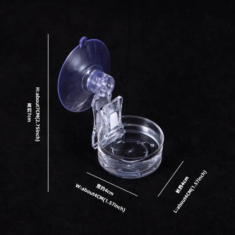 Reptile Water Food Bowl Suction Cup Food Tray Gecko Reptile Lizards Spider Tree Frogs Feeder Habitat Decoration Pet Supplies